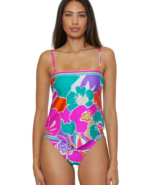 Handkerchief Tankini Swim Top - Amalfi