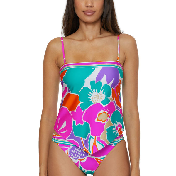Handkerchief Tankini Swim Top - Amalfi