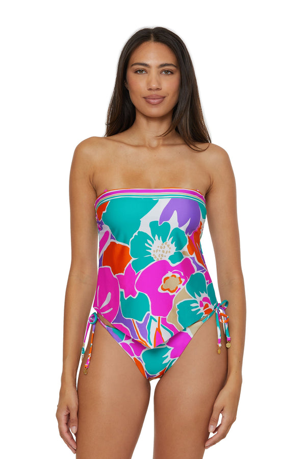 Handkerchief Tankini Swim Top - Amalfi