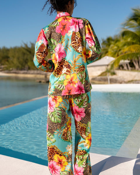 VISIONS OF PARADISE - Blouse & Elastic Waistband Pant • Multicolor